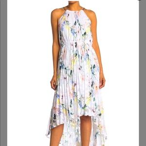 Ted Baker dress, size 1, Valetia elegance, pleated white w/floral, shower dress